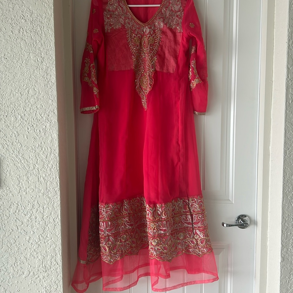 Indian long pink kurta